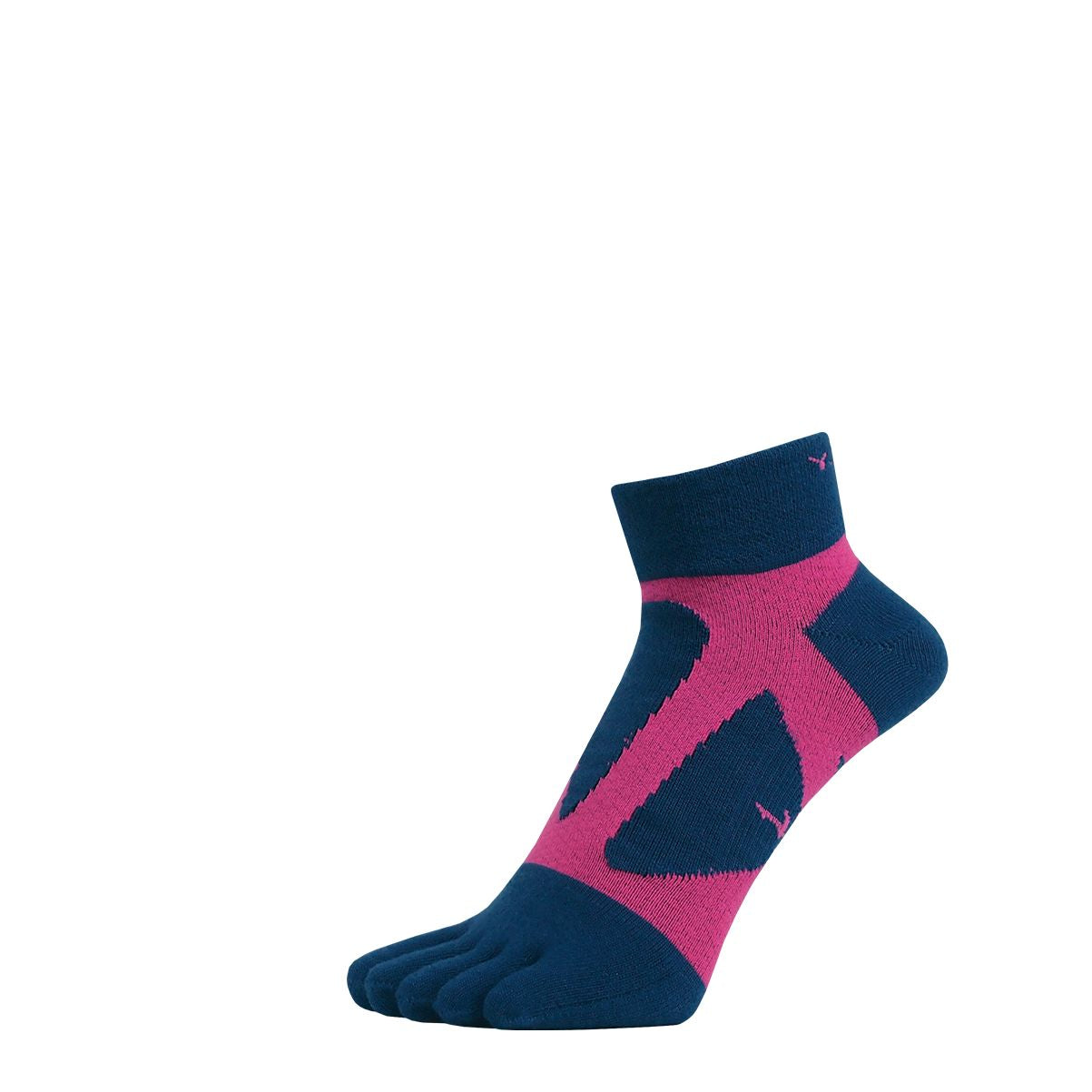 YAMAtune Spider Arch Middle 5-Toe Socks Indigo x Pink 45 23-25cm | EU 36-38 