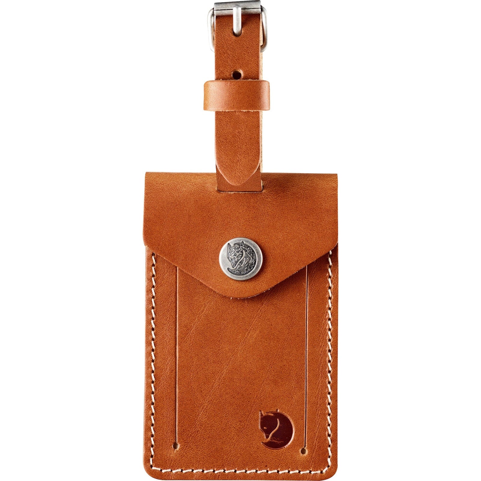 Fjallraven Leather Luggage Tag Leather Cognac 