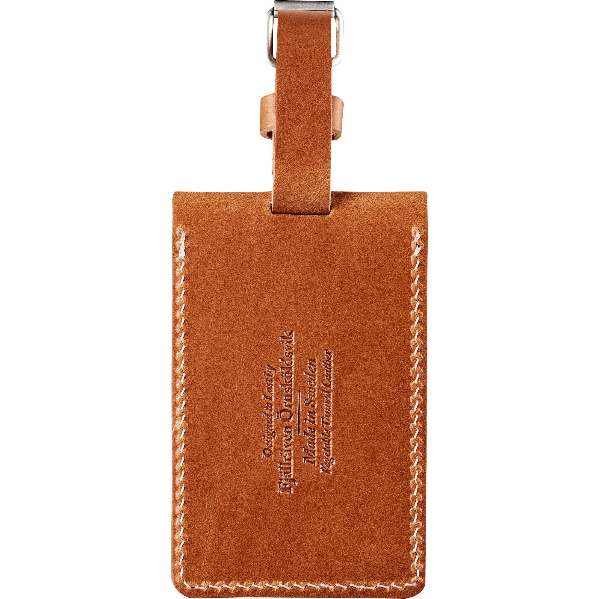 Fjallraven Leather Luggage Tag Leather Cognac 