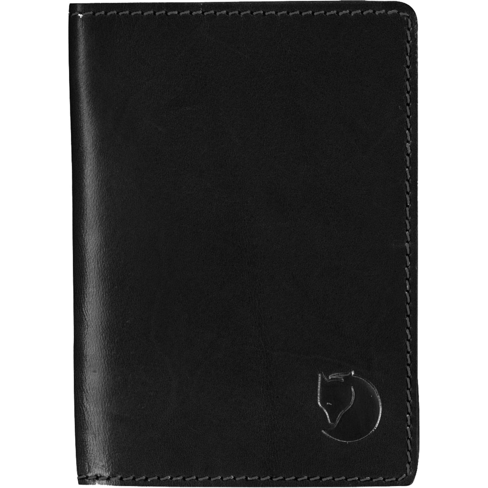 Fjallraven Leather Passport Cover Black One Size 