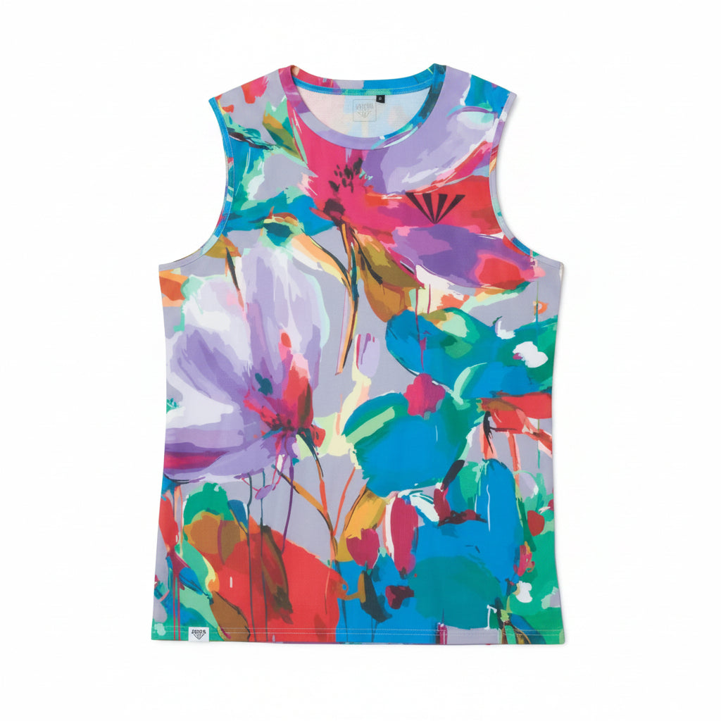 JINGER Men's Seamless Running Tank Top JM-6033 Grey S 