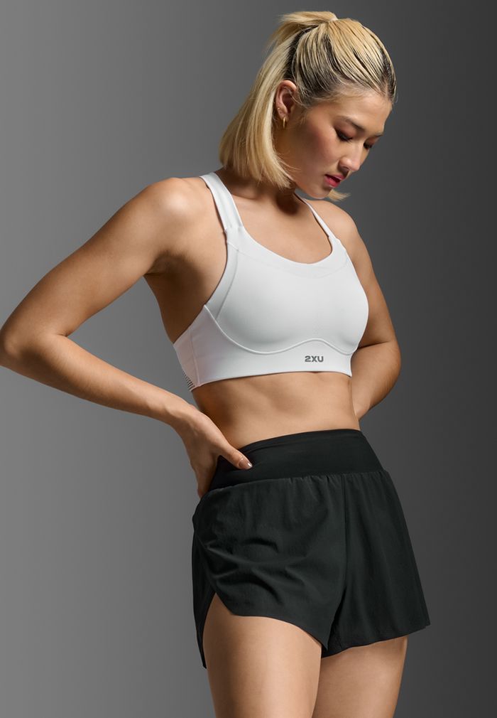 2XU Light Speed High Impact Bra WR7410a White/Silver Reflective XS 