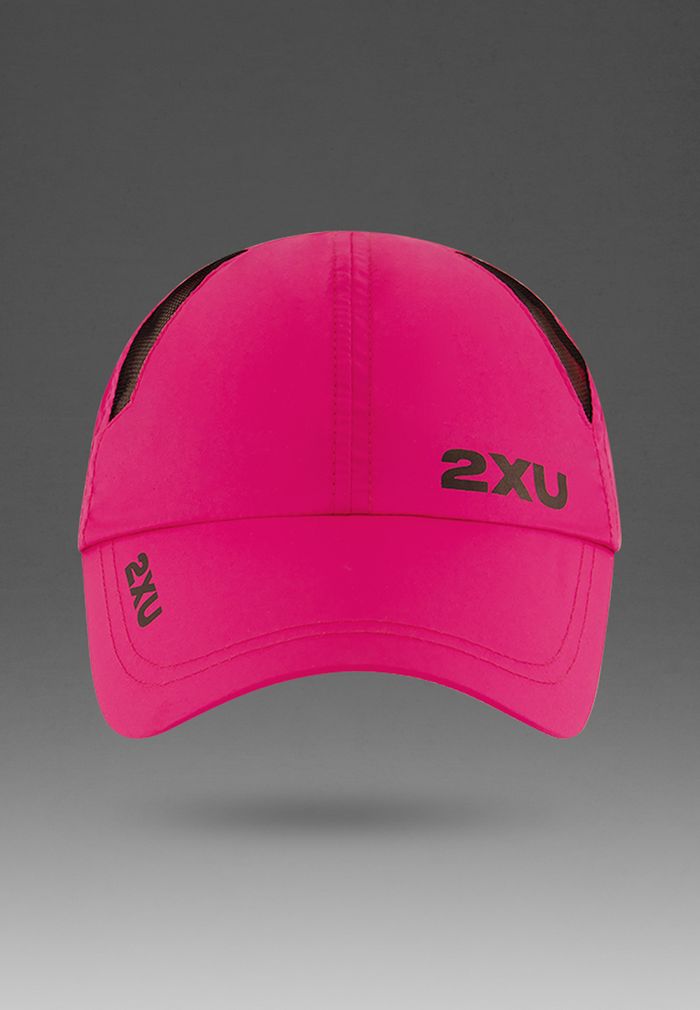 2XU Unisex Run Cap UQ5685F Fuchsia/Black One Size 
