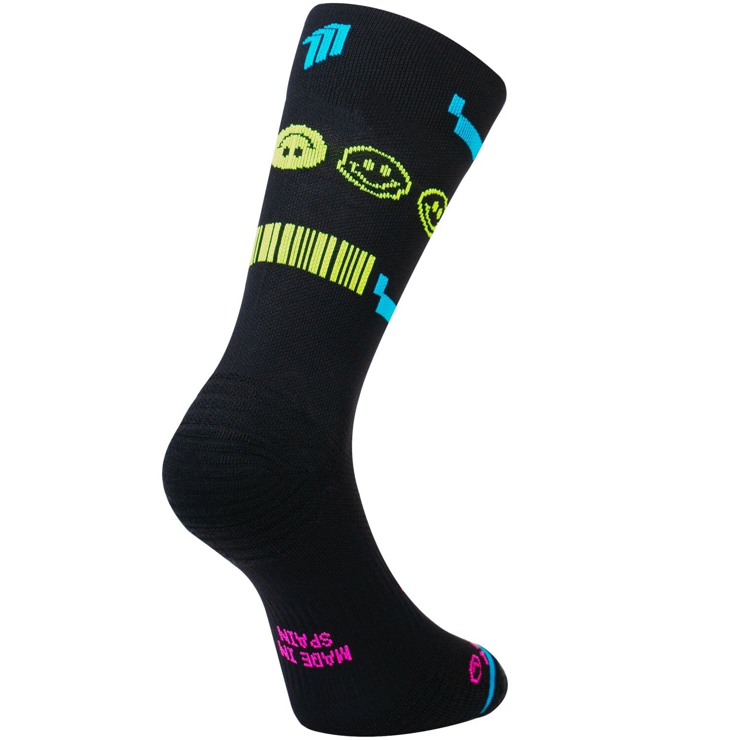 SPORCKS 80'S Night Black - Running Socks Black XS 35-37 