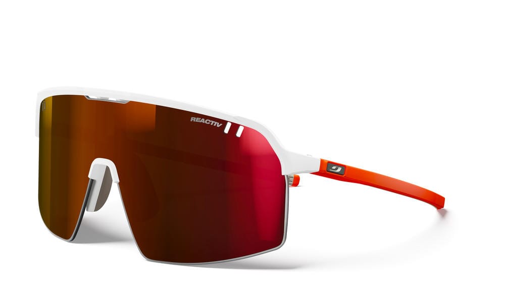 Julbo Intensity Sunglasses White / Fluorescent Orange Reactiv 0-3 HC One Size