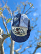 CACHALOT cycleworks JKR・BECKY Linen Hand Paint Jet Cap – Blue