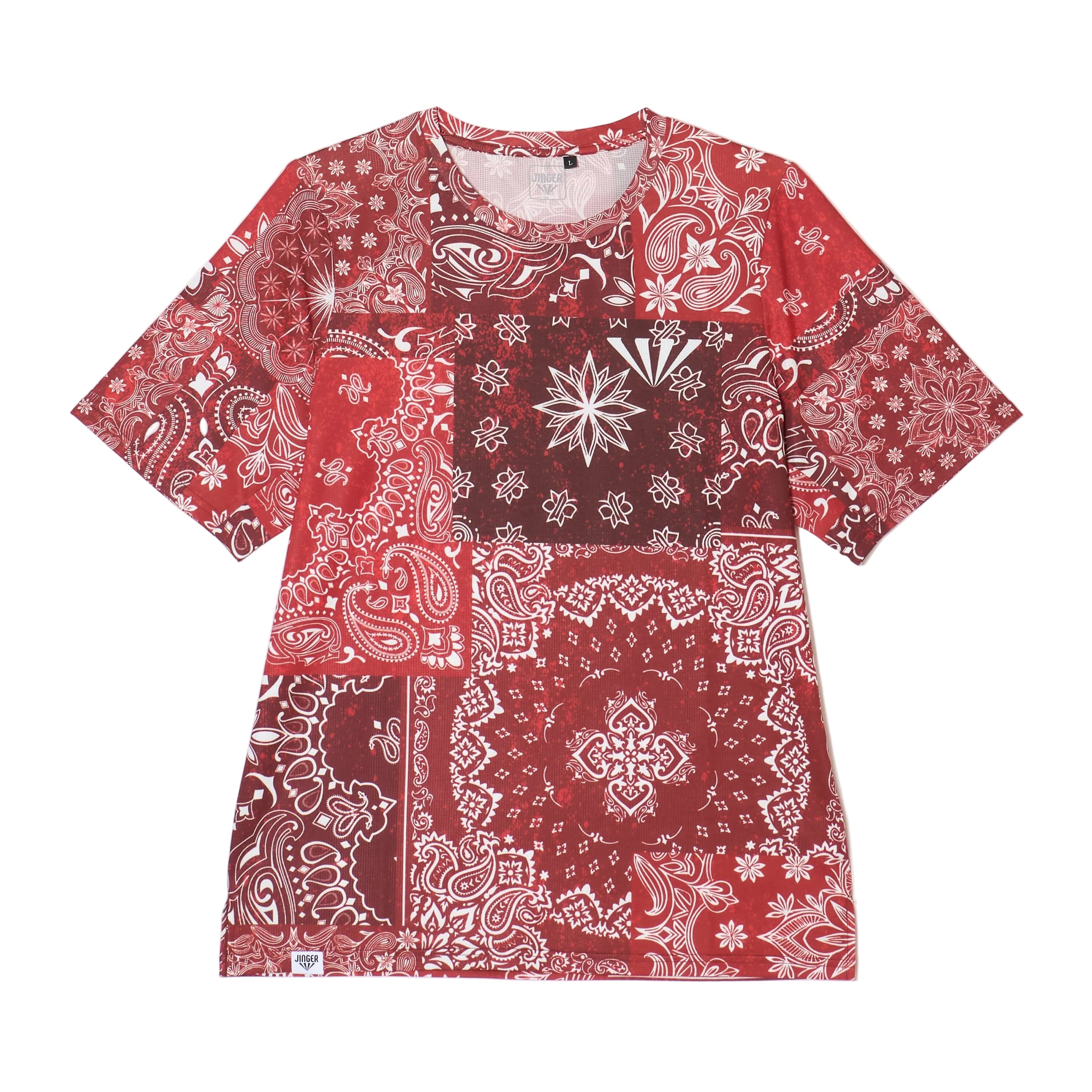 JINGER Unisex Running T-Shirt J-1049 RED XS 