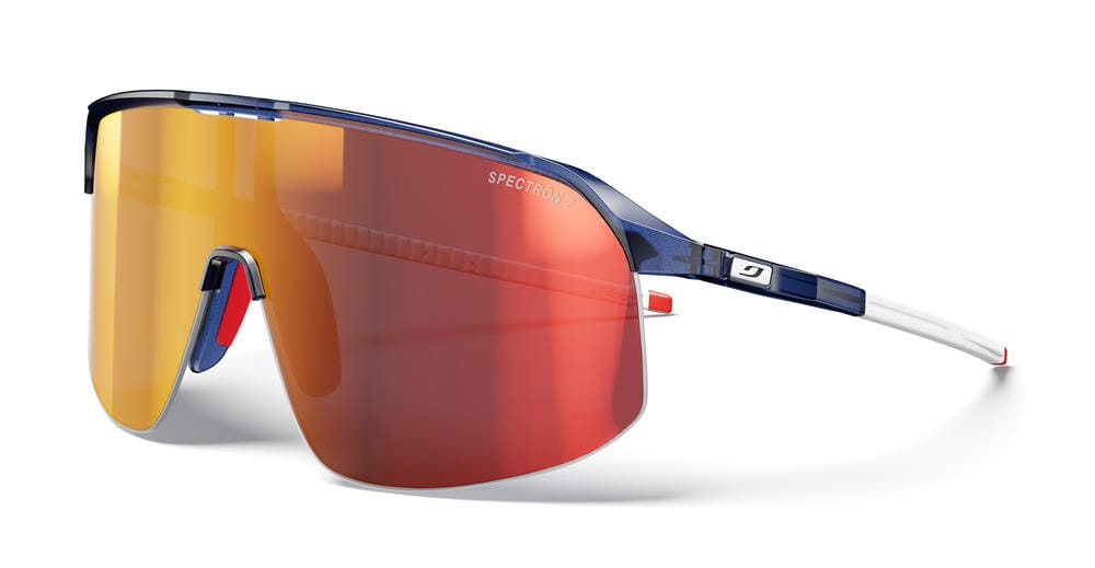 Julbo Density Sunglasses SHINY TRANSLUCENT - Dark Blue / White / Red SP3CF One Size