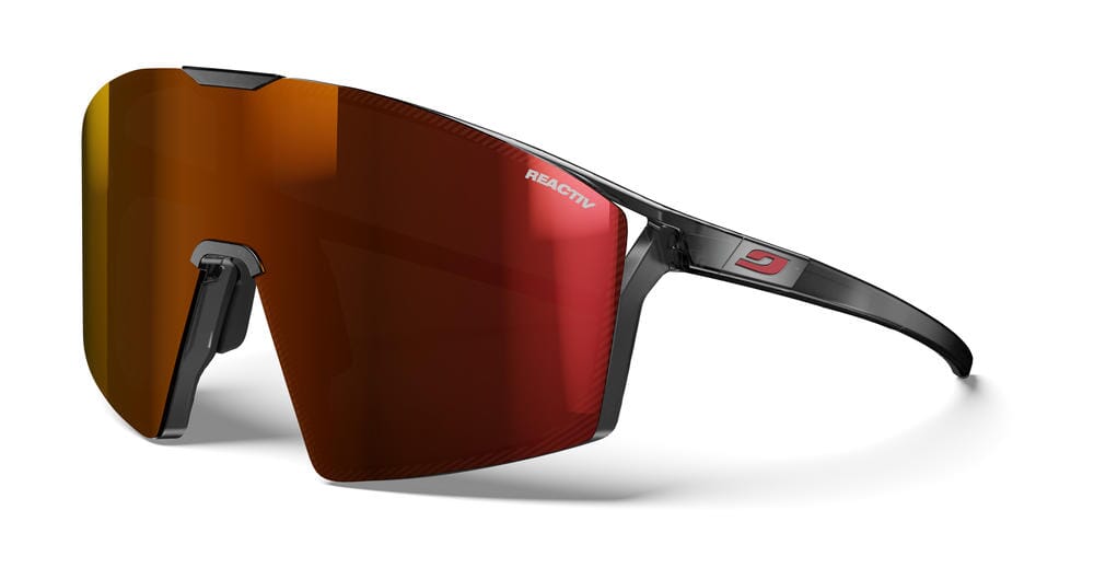 Julbo Edge Sunglasses MATT TRANSLUCENT - Black / Orange Reactiv 0-3 HC One Size