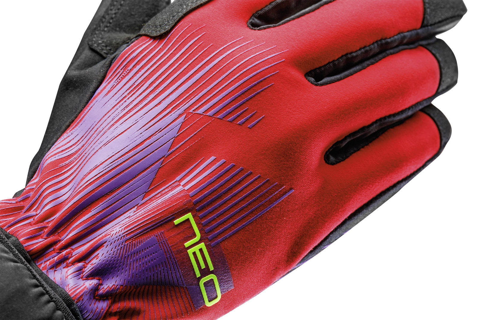 LEKI Neotrail Storm Unisex Gloves Red/Violet/Neon Yellow 6 