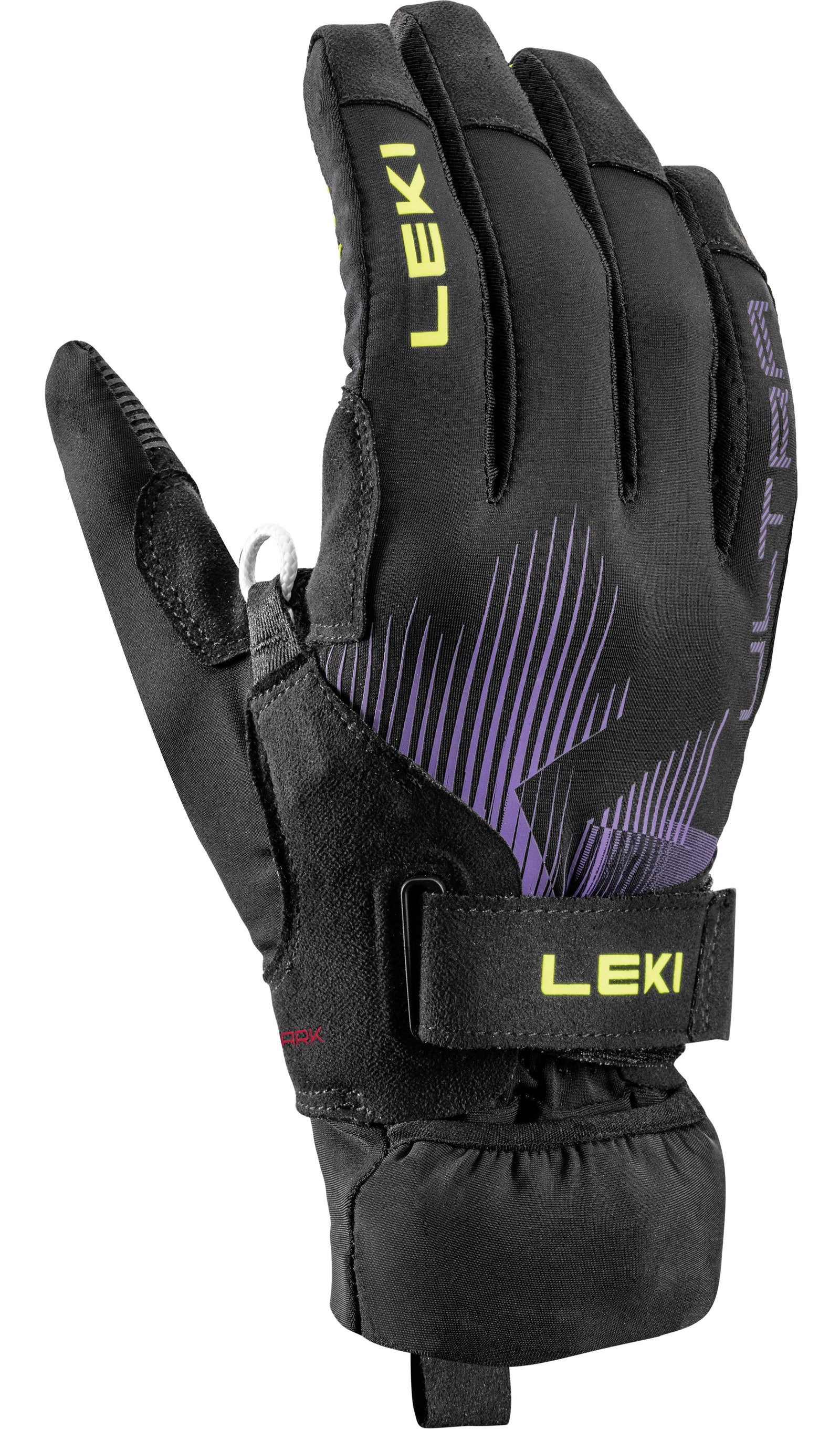 LEKI Ultratrail Storm TR Unisex Gloves Black/Neon Yellow/Violet 6 
