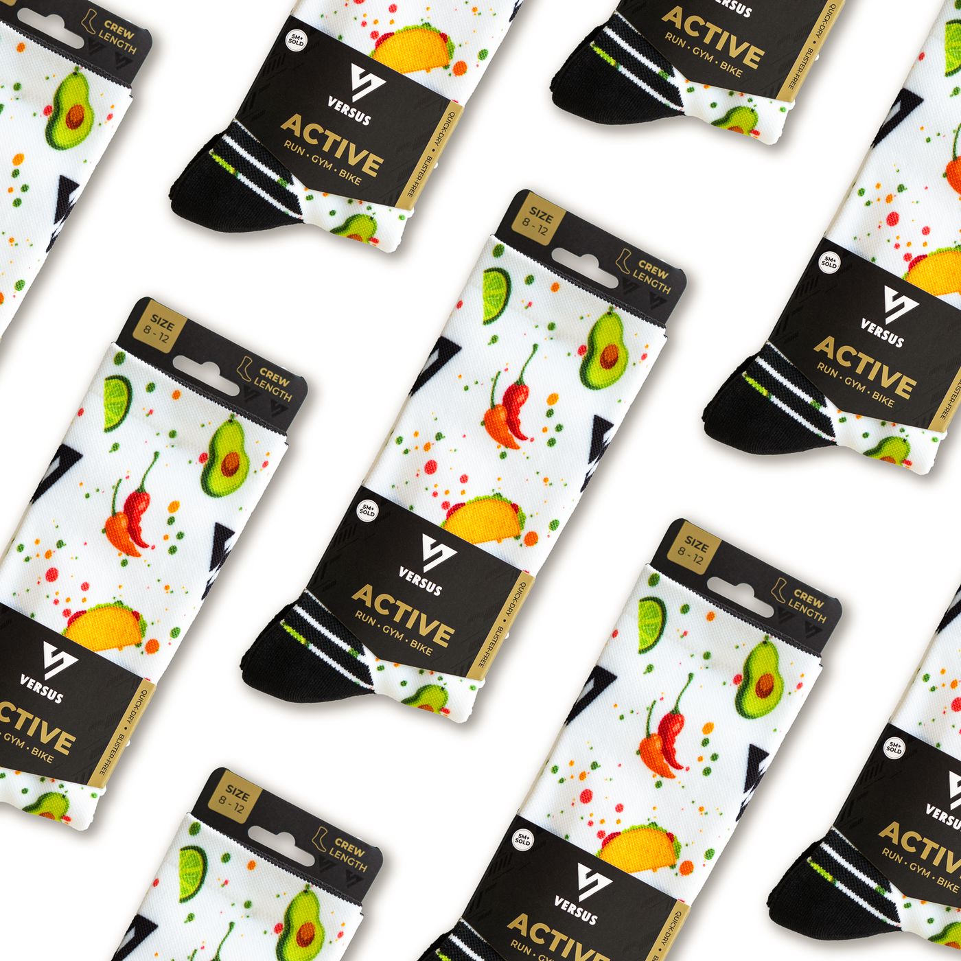 Versus Fiesta Active Crew Socks 