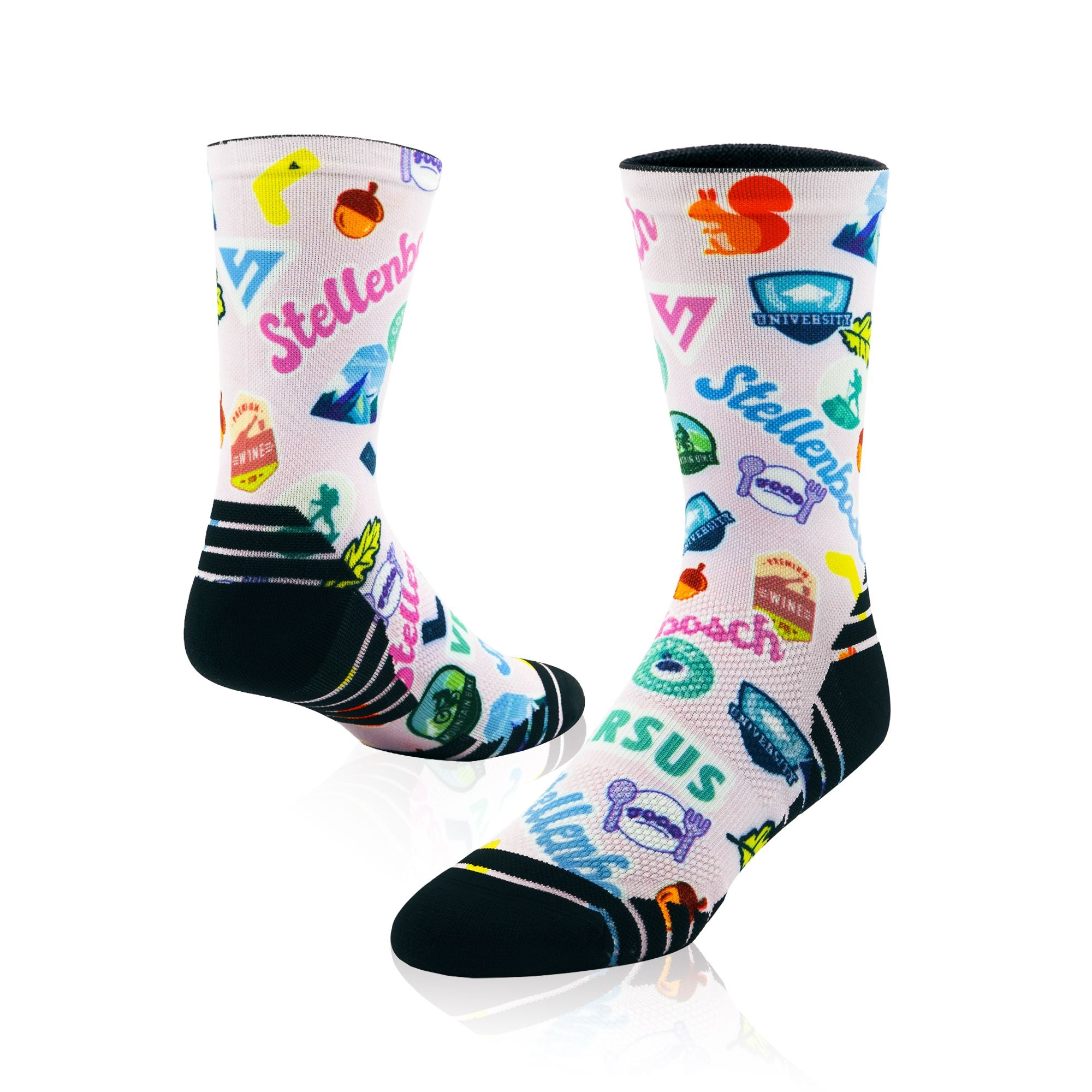 Versus Stellenbosch Stickers Active Crew Socks Stellenbosch Stickers 4-7 