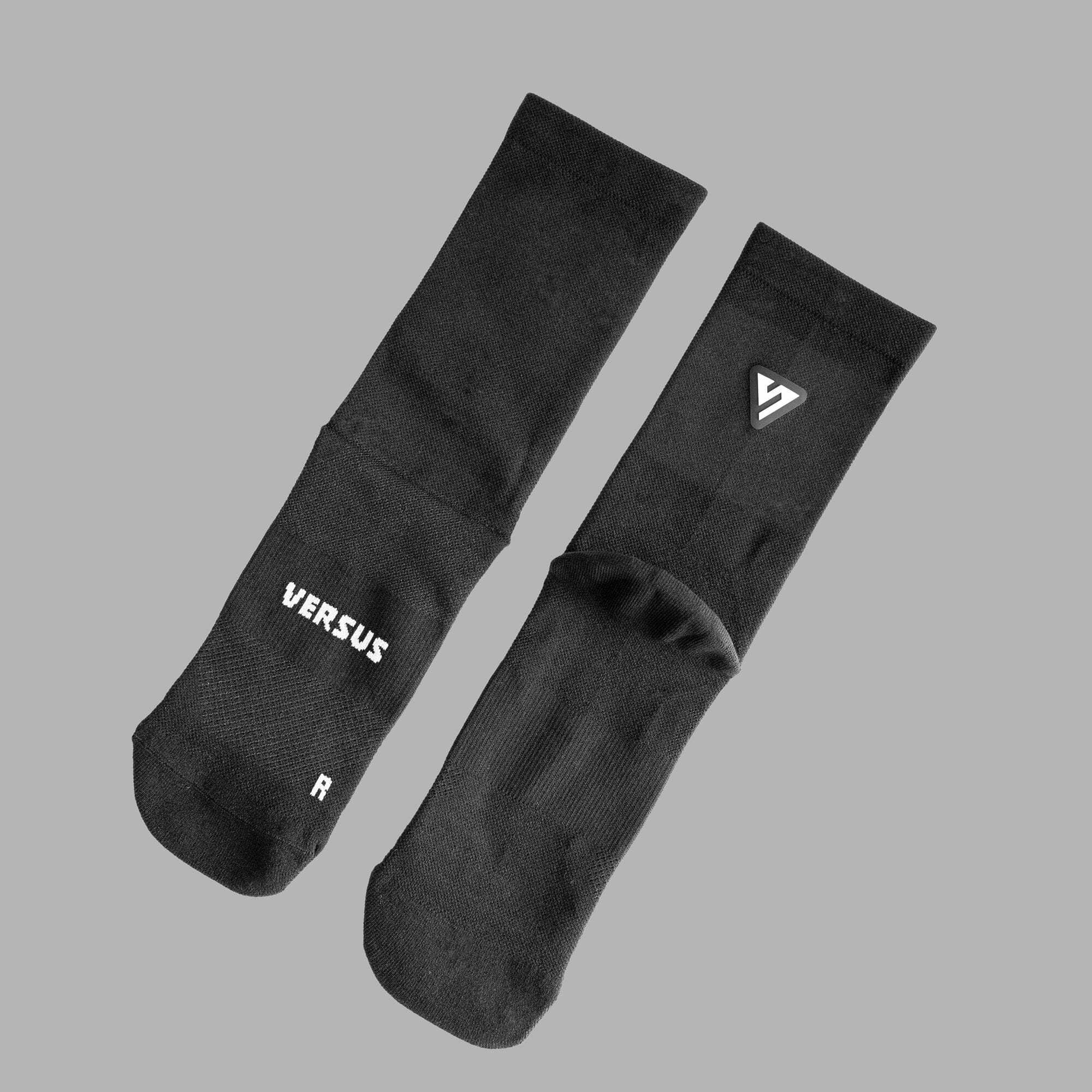 Versus Classic Black Active Crew Tab Socks 