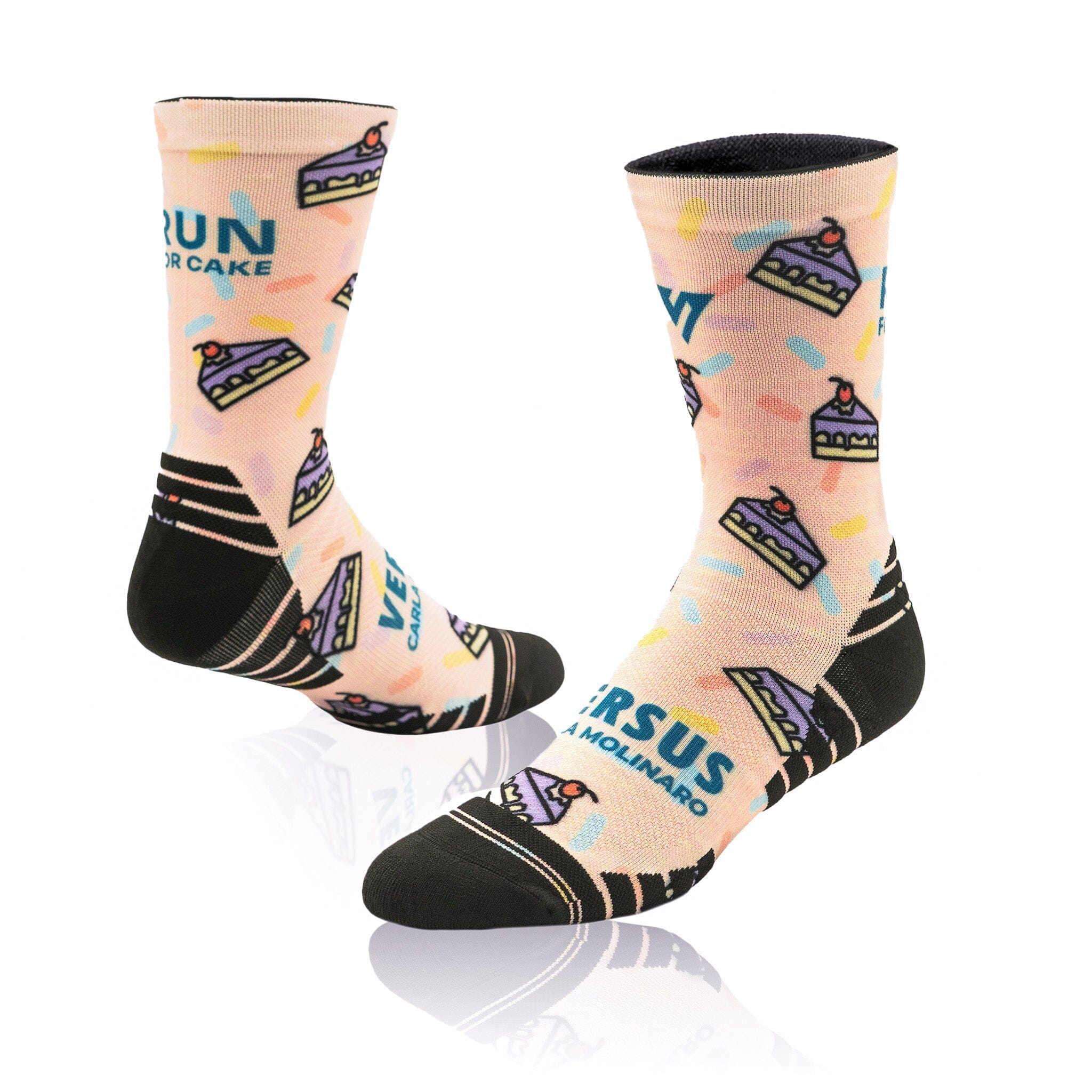 Versus Run For Cake Active Crew Socks Run For Cake 4-7 