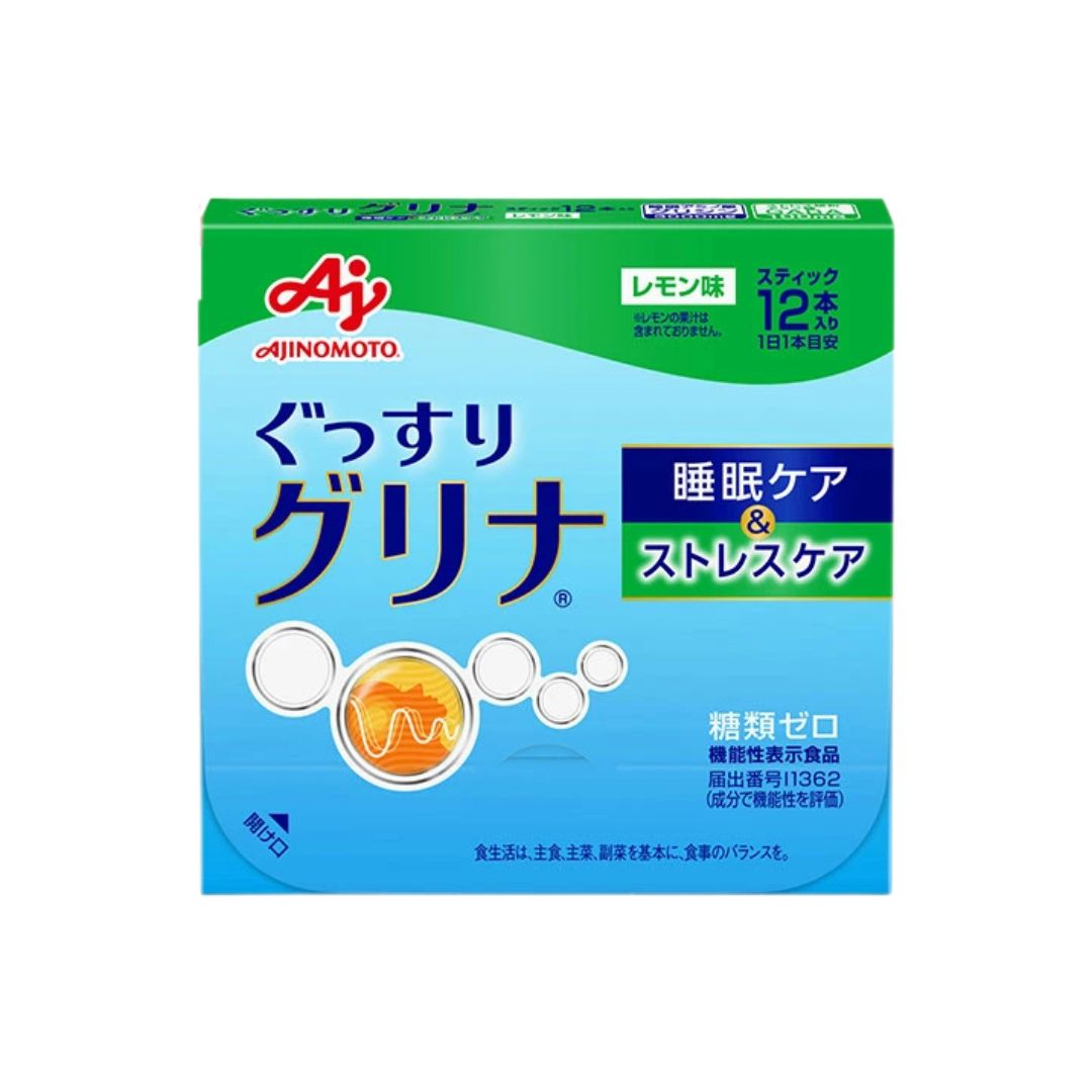 Ajinomoto Glyna For Sleep & Stress 12 Pieces Lemon 