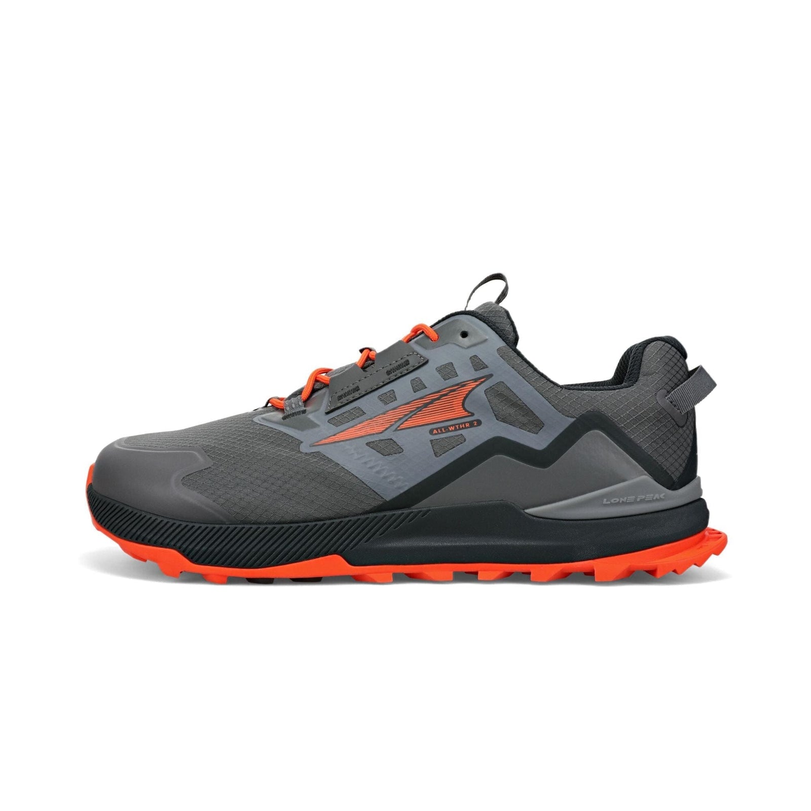 Altra Men's Lone Peak ALL-WTHR Low 2 Trail Running Shoes Gray/Orange US 9.5 | EU 43 | UK 8.5 