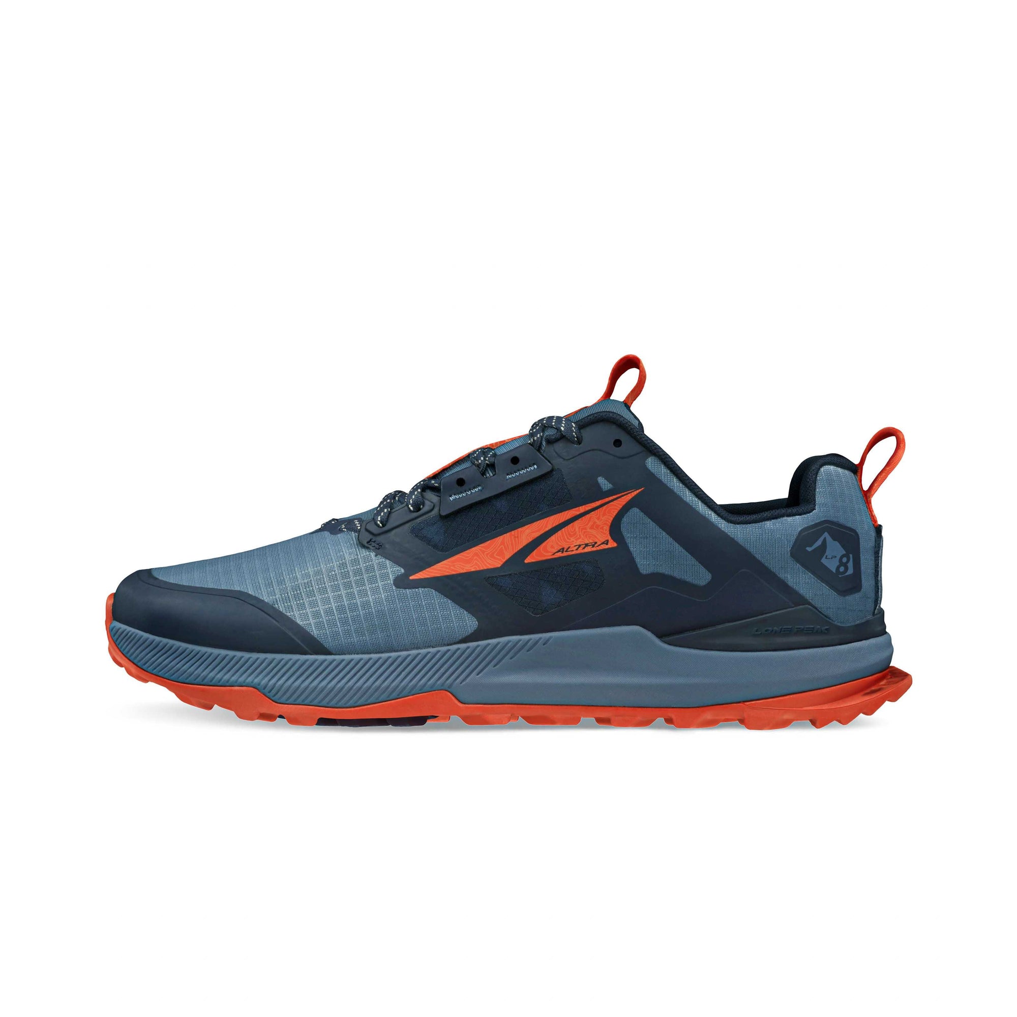 Altra Men's Lone Peak 8 Trail Running Shoes Blue/Orange US 8.5 | EU 42 | UK 7.5 