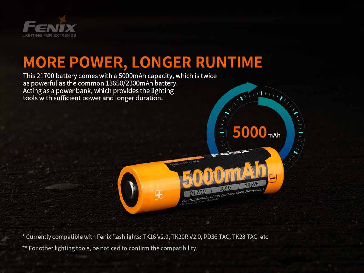 Fenix ARB-L21-5000 V2.0 Rechargeable Battery 