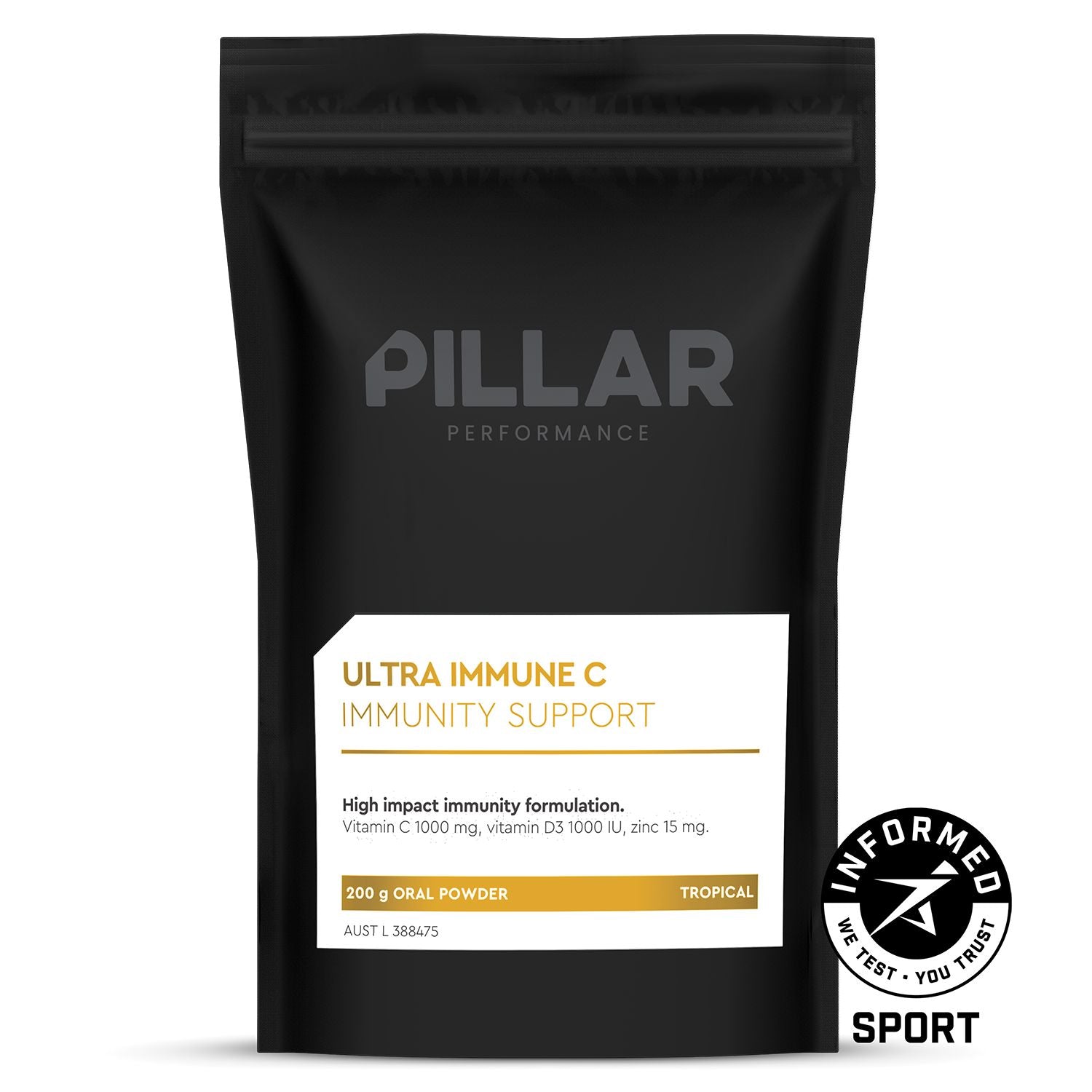 PILLAR Ultra Immune C Tropical Pounch (200g/40 Serves) 