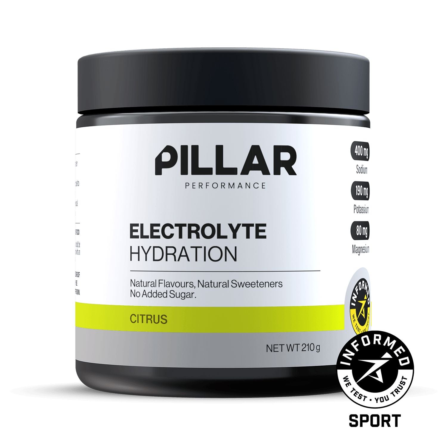 PILLAR Electrolyte Hydration Citrus Jar (30 Serves) 