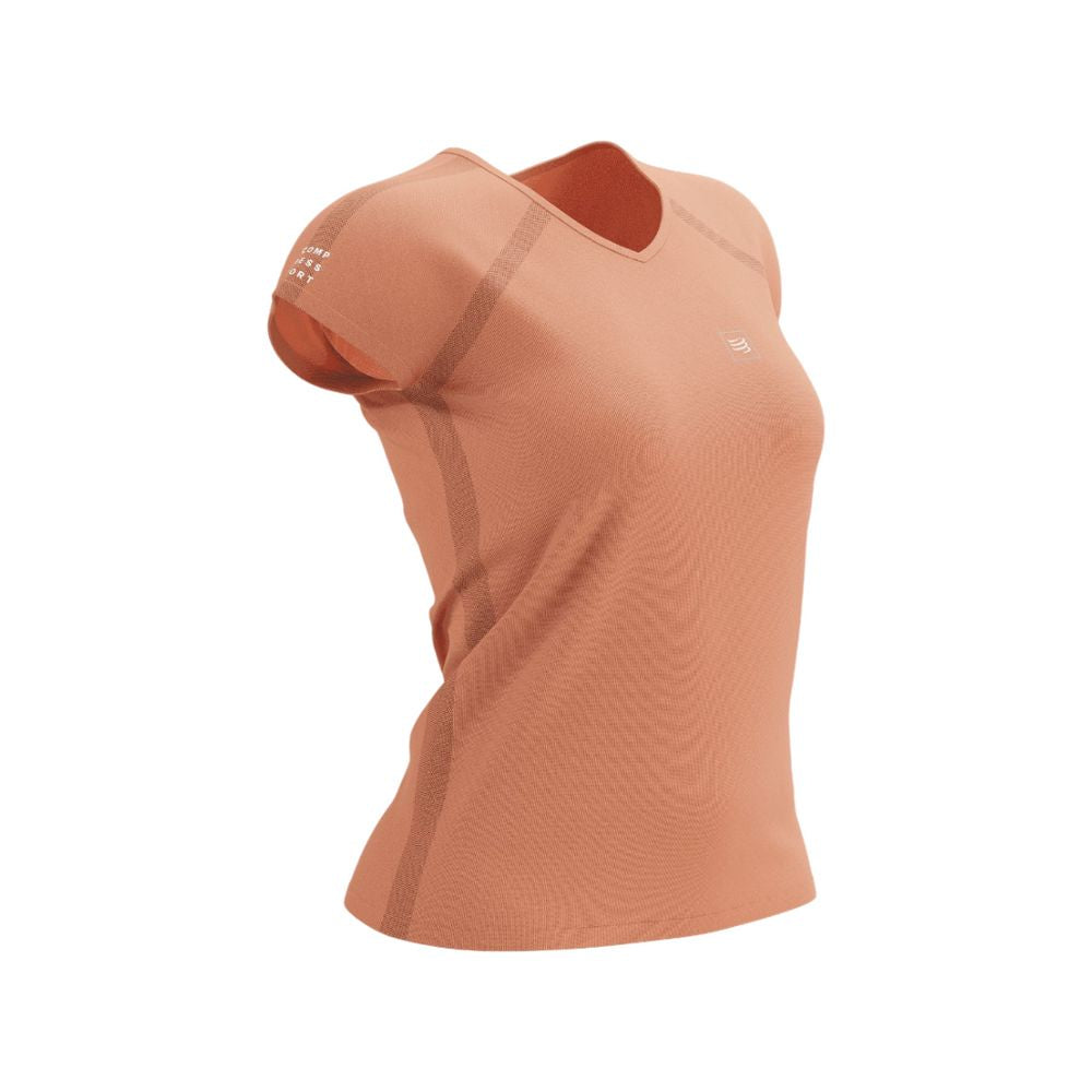 Compressport Women's Training SS Tshirt Papaya Punch S 