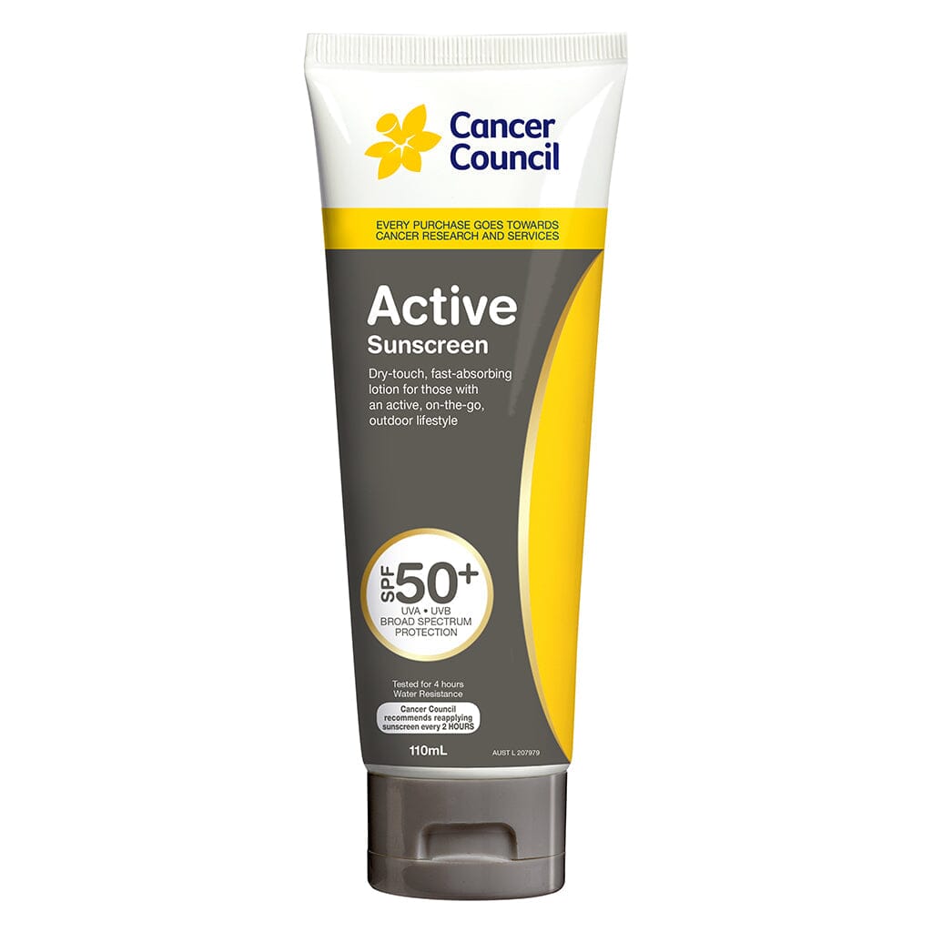 Cancer Council Active Sunscreen SPF50+ TUBE 110ML 