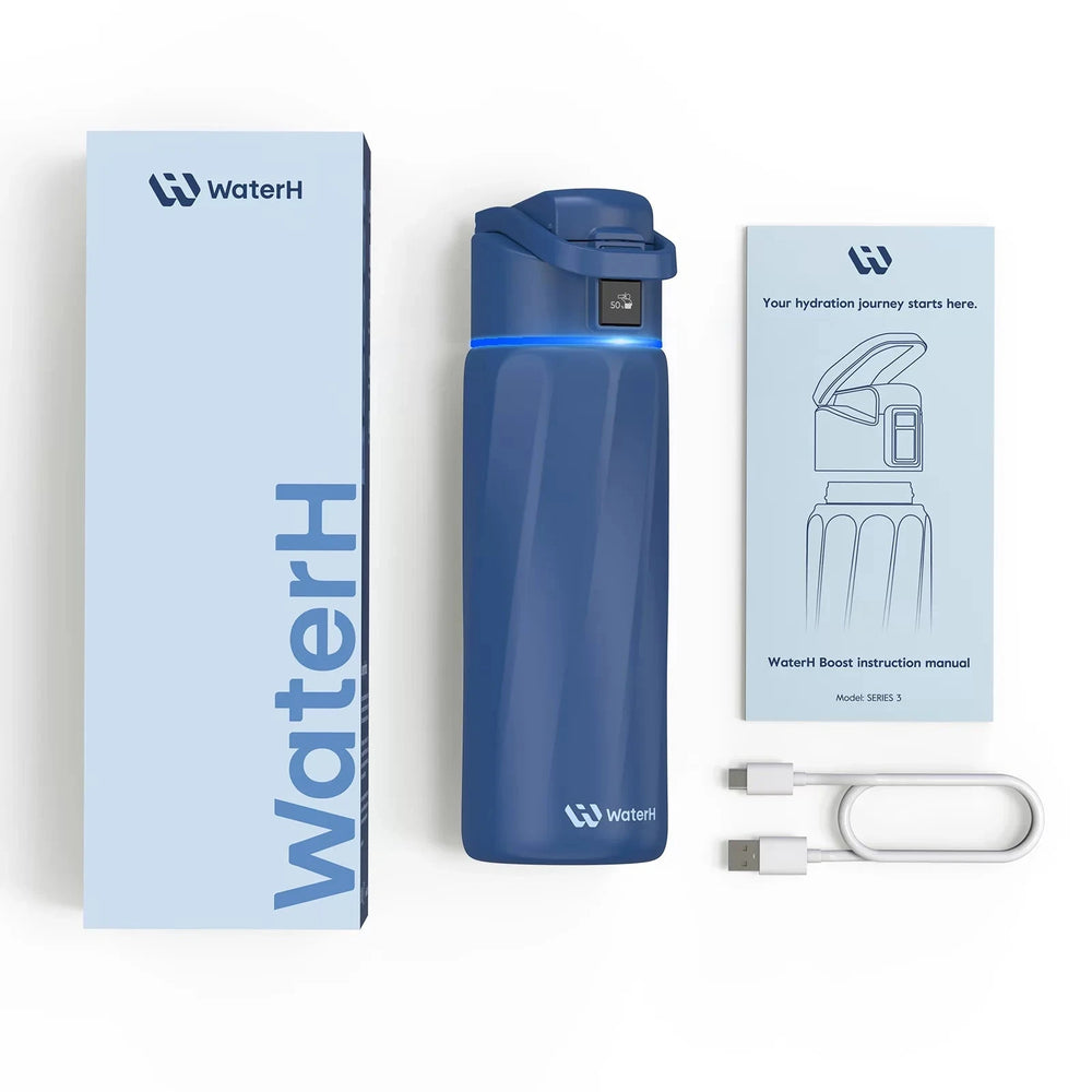 WaterH Boost Smart Water Bottle: 24 oz Hydration Tracker with APP & Insulation 