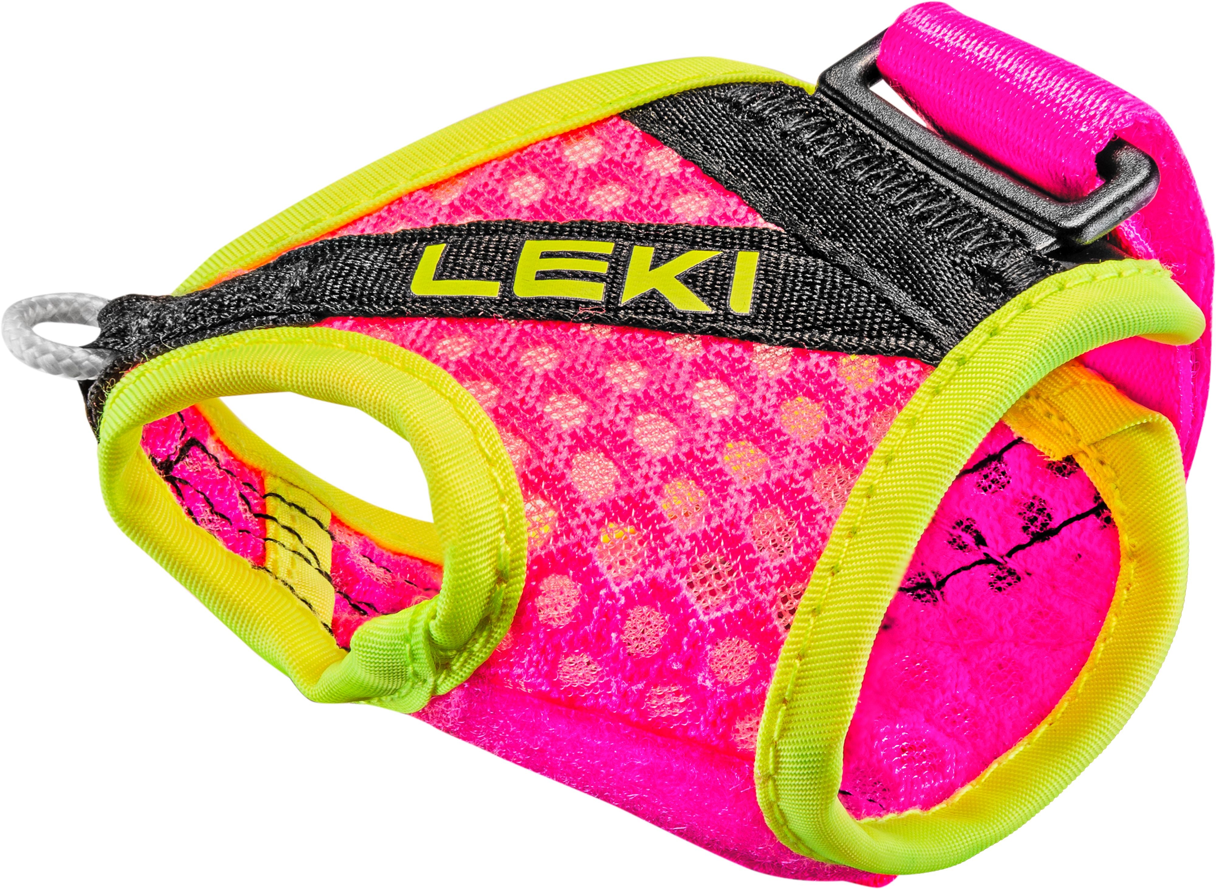 LEKI Shark Frame Strap Mesh Unisex Gloves Neon Pink/Neon Yellow M/L/XL 