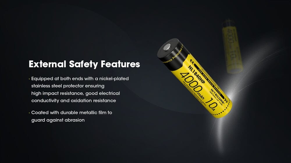 Nitecore NL1840HP 4000mAh Rechargeable 18650 Battery 