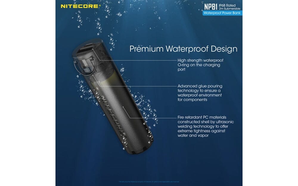 Nitecore NPB1 5000mAh Waterproof Power Bank 