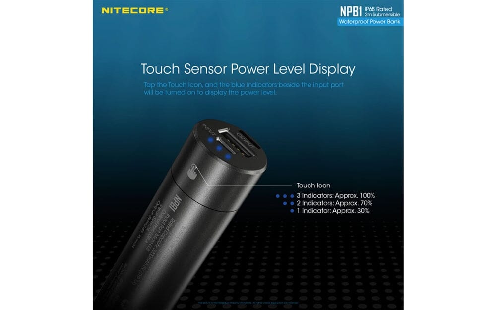 Nitecore NPB1 5000mAh Waterproof Power Bank 