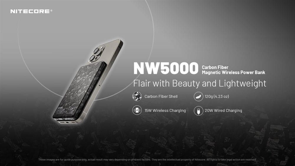 Nitecore NW5000 Magnetic Wireless Charging and USB-C 5000mAh Power Bank 