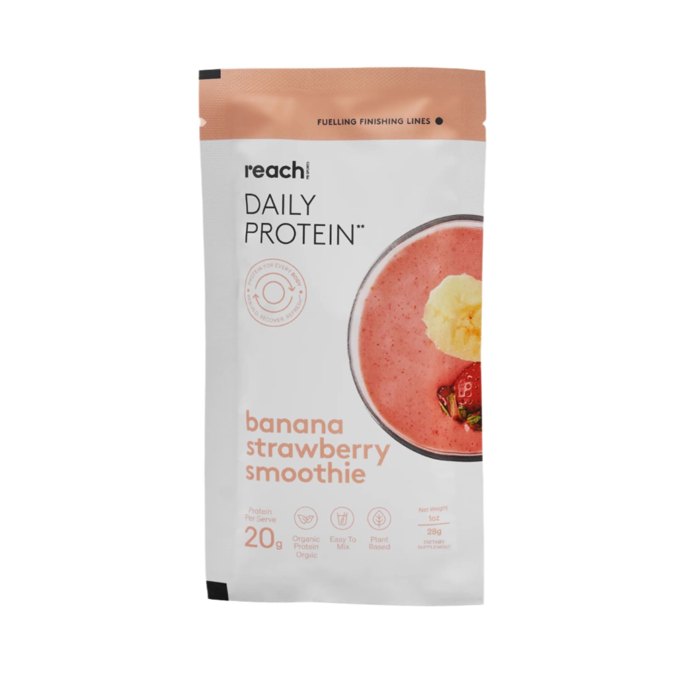 reach Daily Protein Banana Strawberry Smoothie 28g 