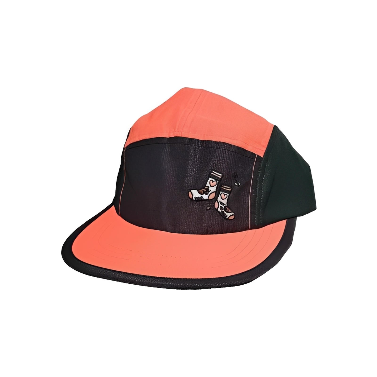 BV Sport "DBDB" 5 Panel Cap Pop Orange One Size 