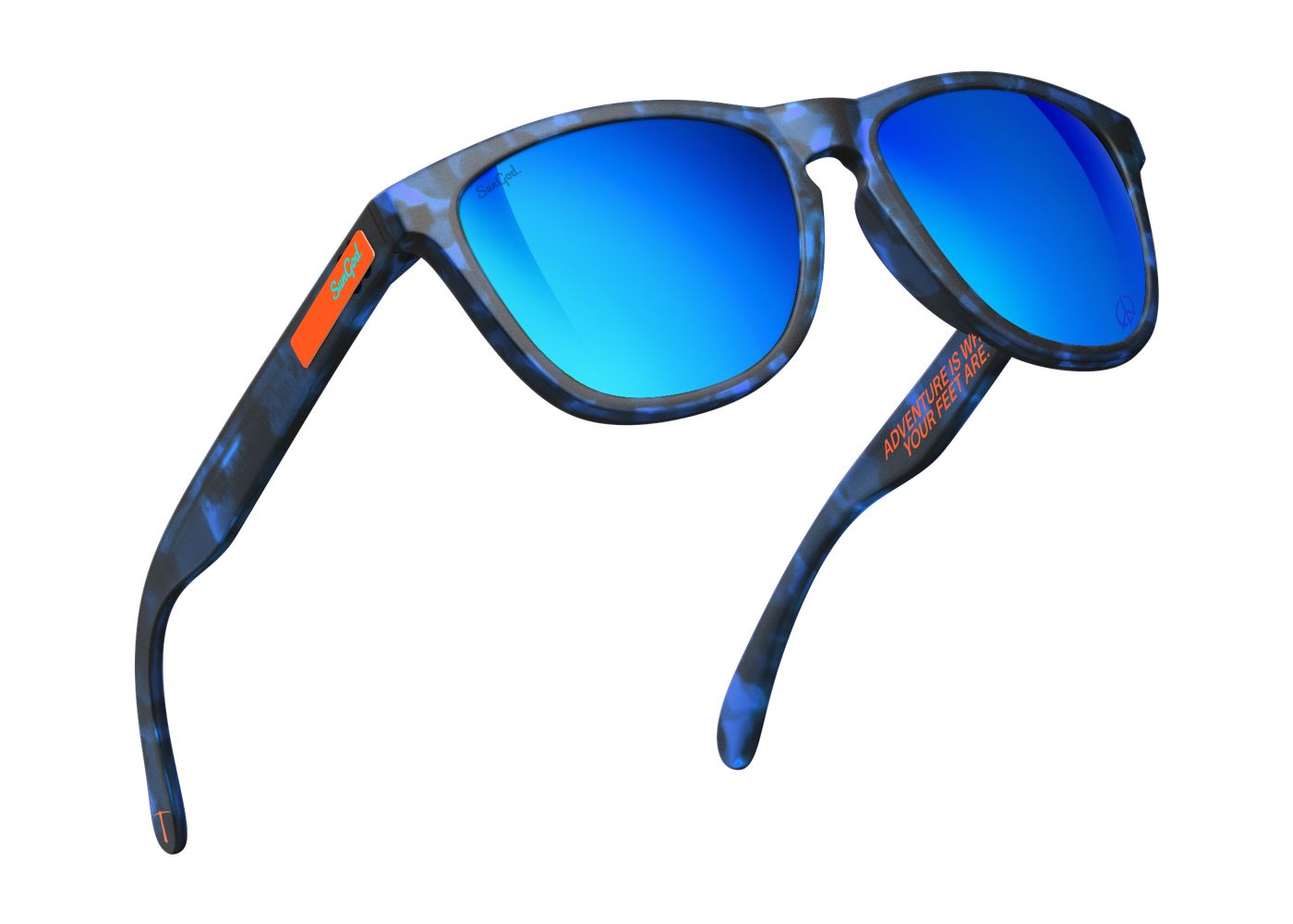 Sungod Courtney Dauwalter Core Classics glasses Matte Blue Tortoise / 8KO Blue 