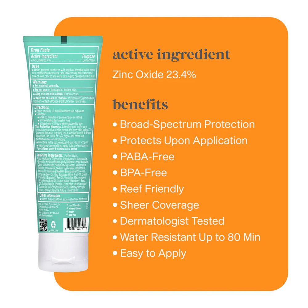 Thinksport Kids Safe Sunscreen SPF 50+ (3oz) 