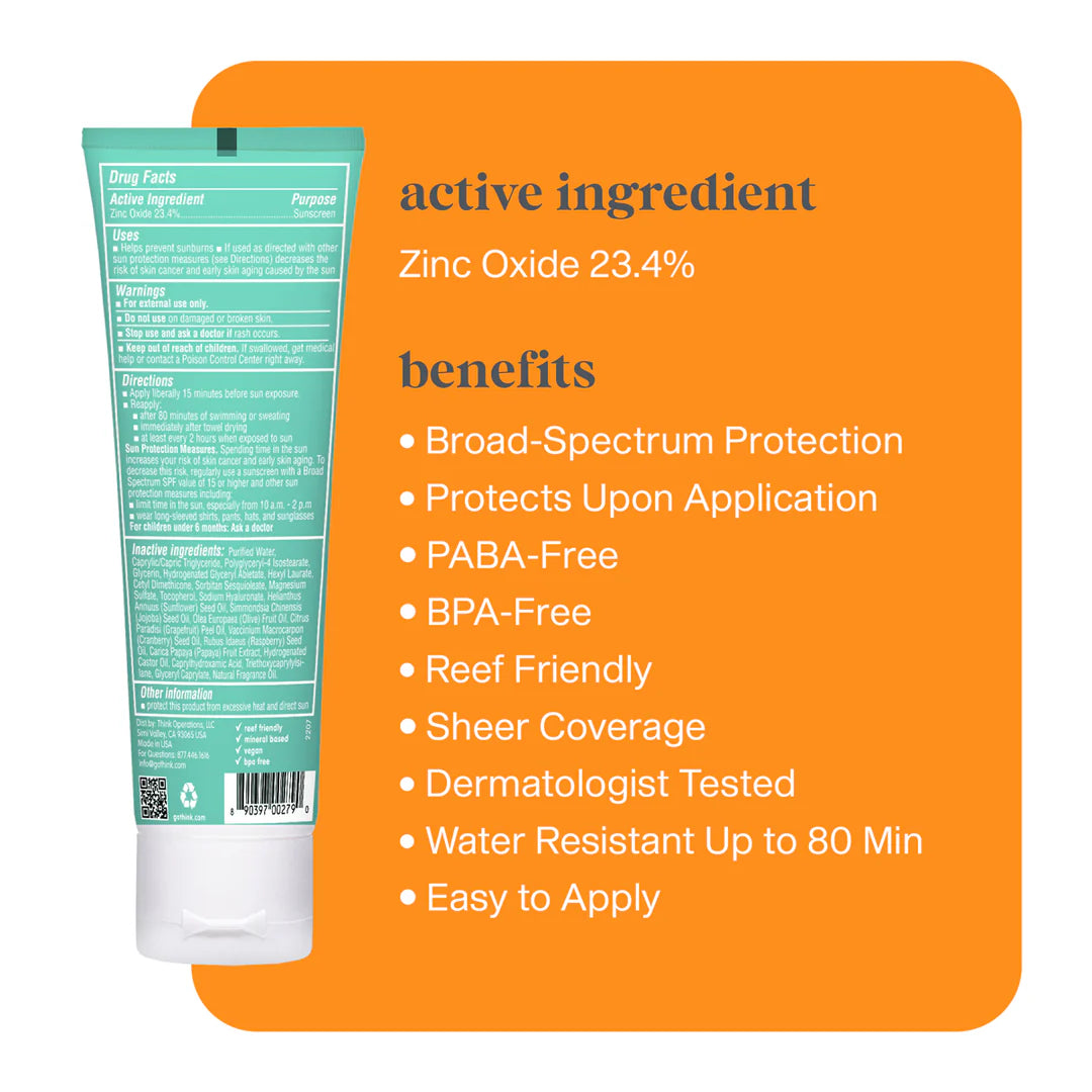 Thinksport Kids Safe Sunscreen SPF 50+ (3oz) 