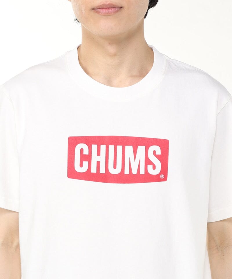CHUMS Logo T-shirt Men's White/Red S 