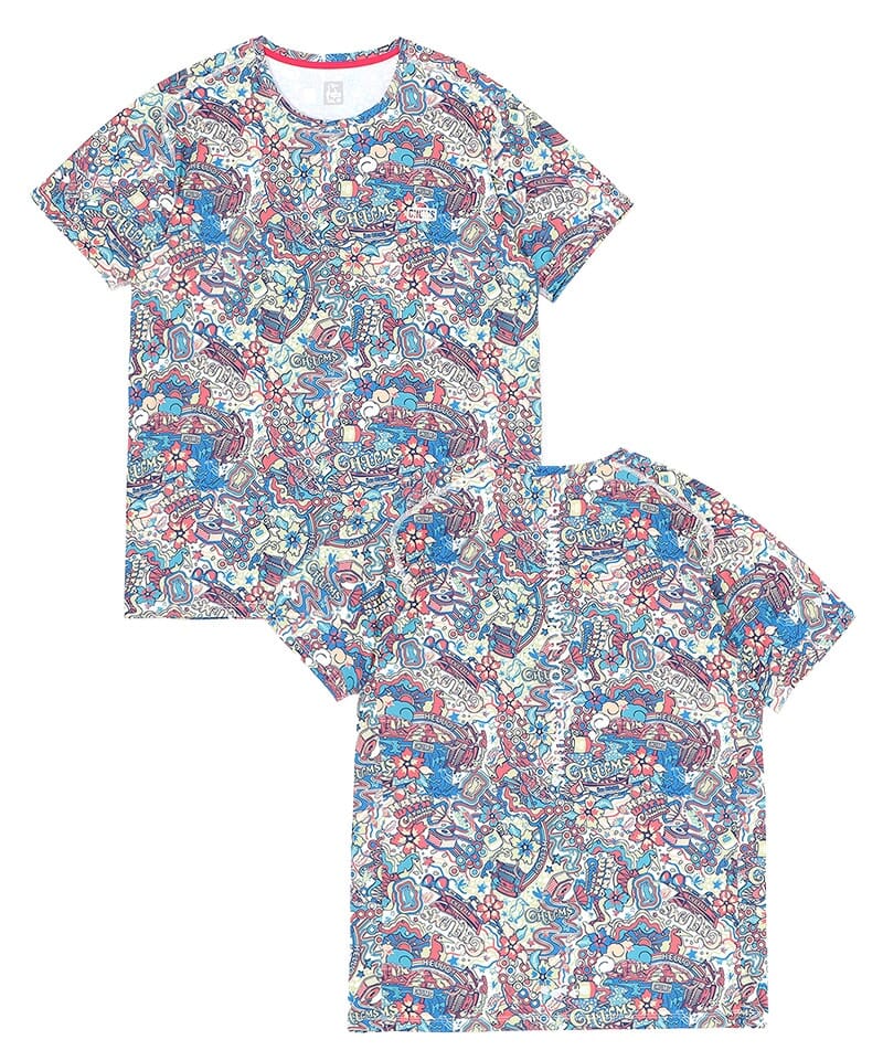 CHUMS Running All Pattern T-shirt Men's Hippie Trip S 
