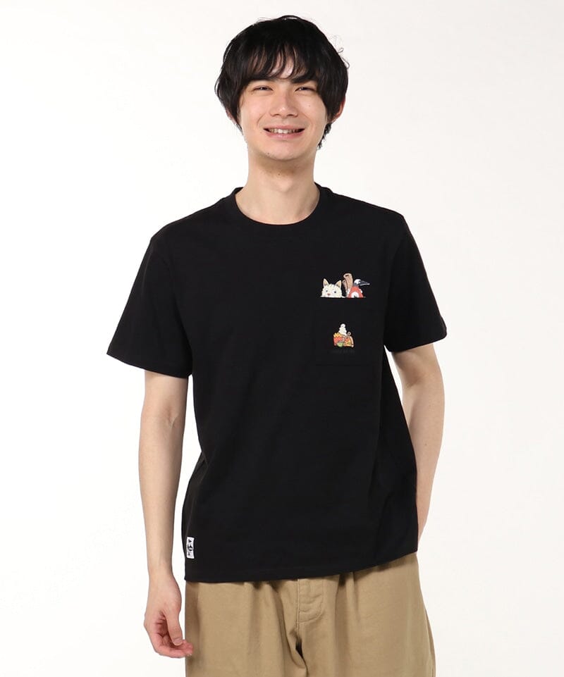 CHUMS Anti-Bug Hood Yokai Pocket T-Shirt Men's Black S 