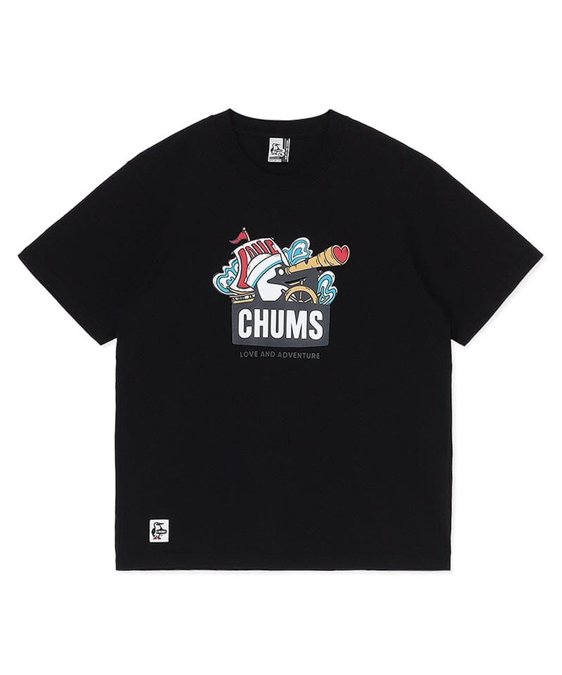 CHUMS Love and Adventure Booby T-shirt Men's Black S 