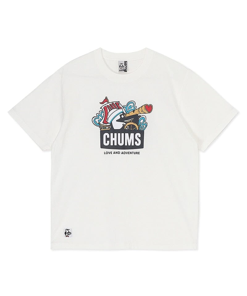 CHUMS Love and Adventure Booby T-shirt Men's White S 
