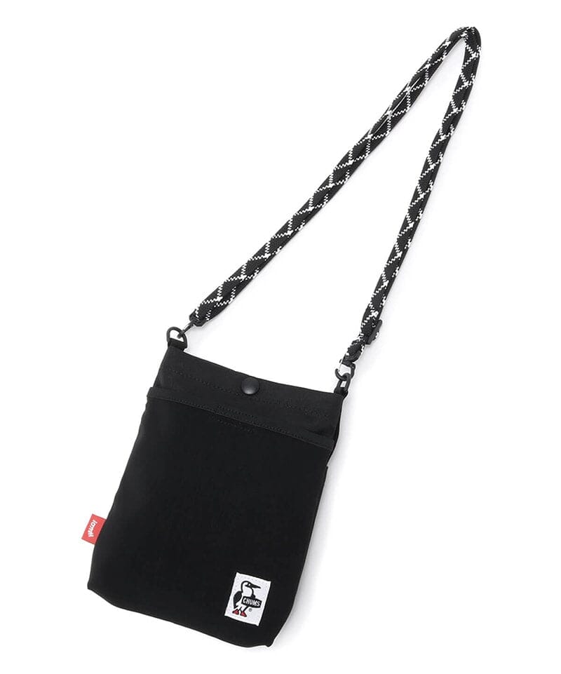 CHUMS Recycled Mesh Pocket Shoulder Bag Black 