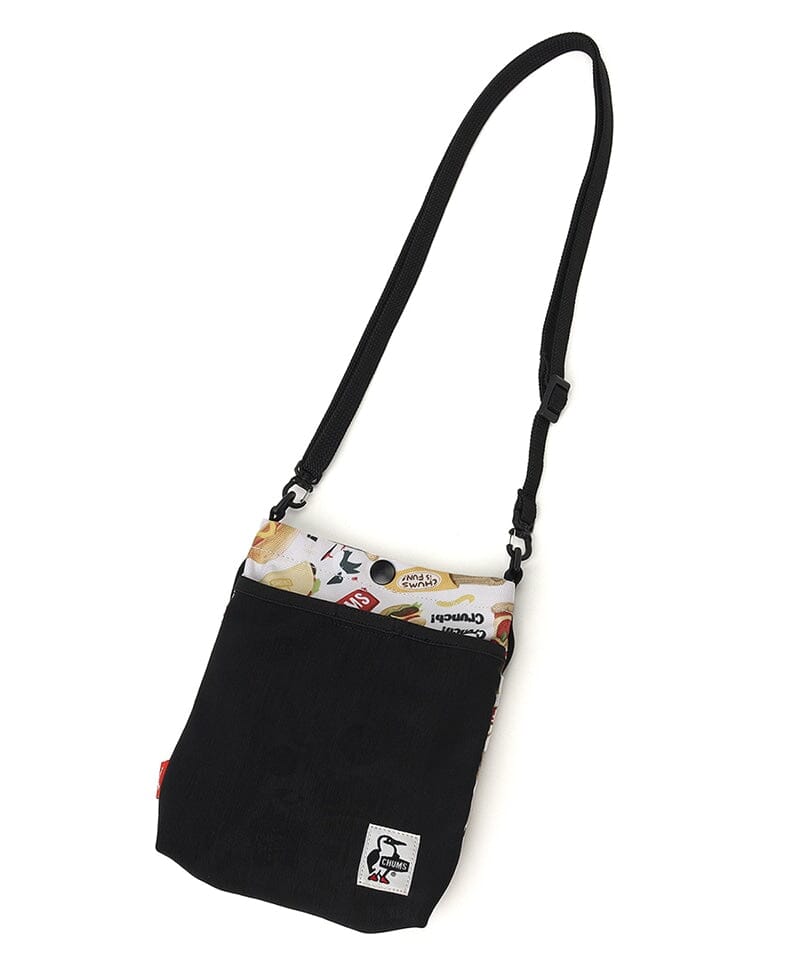 CHUMS Recycled Mesh Pocket Shoulder Bag Fast Food 