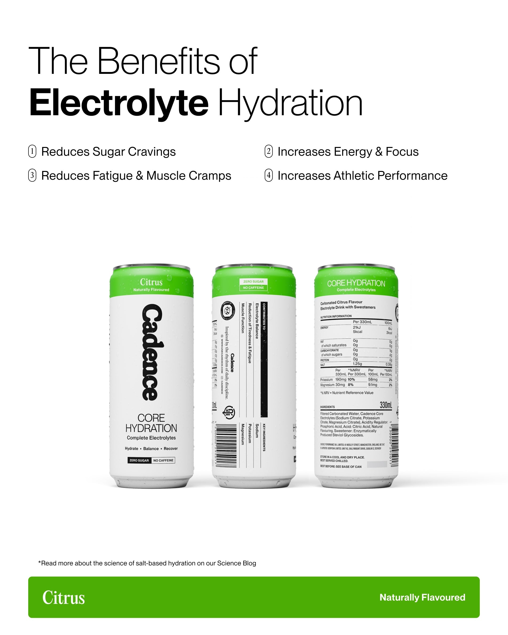 Cadence Core Hydration Drink 330ml