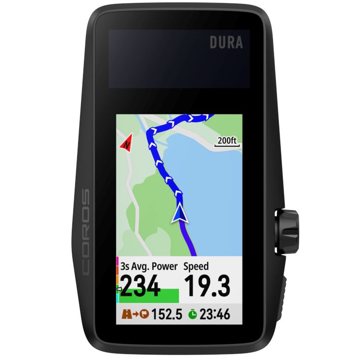 COROS DURA Solar GPS Bike Computer Black 