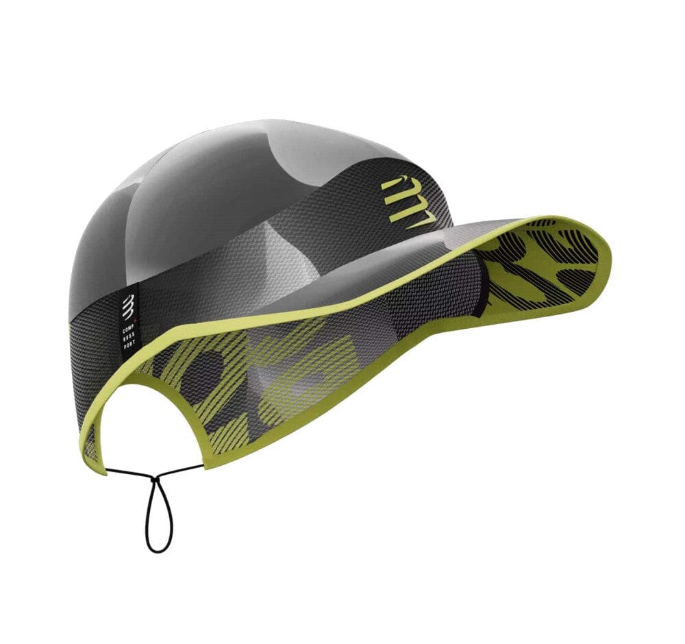 Compressport Pro Racing Cap Black/White/Safety Yellow One Size 
