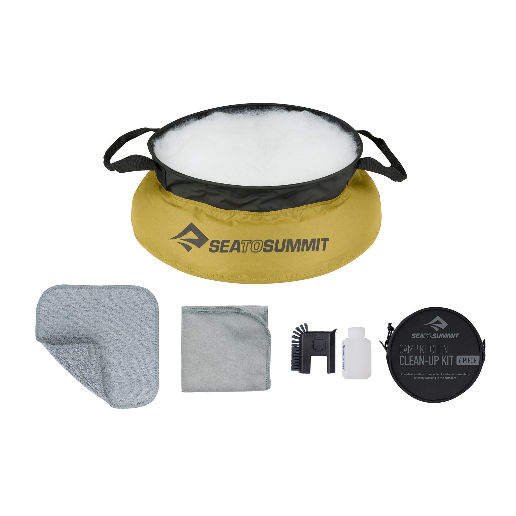 Sea to Summit Camp Kitchen Clean-Up Kit (6 Pieces) Black 