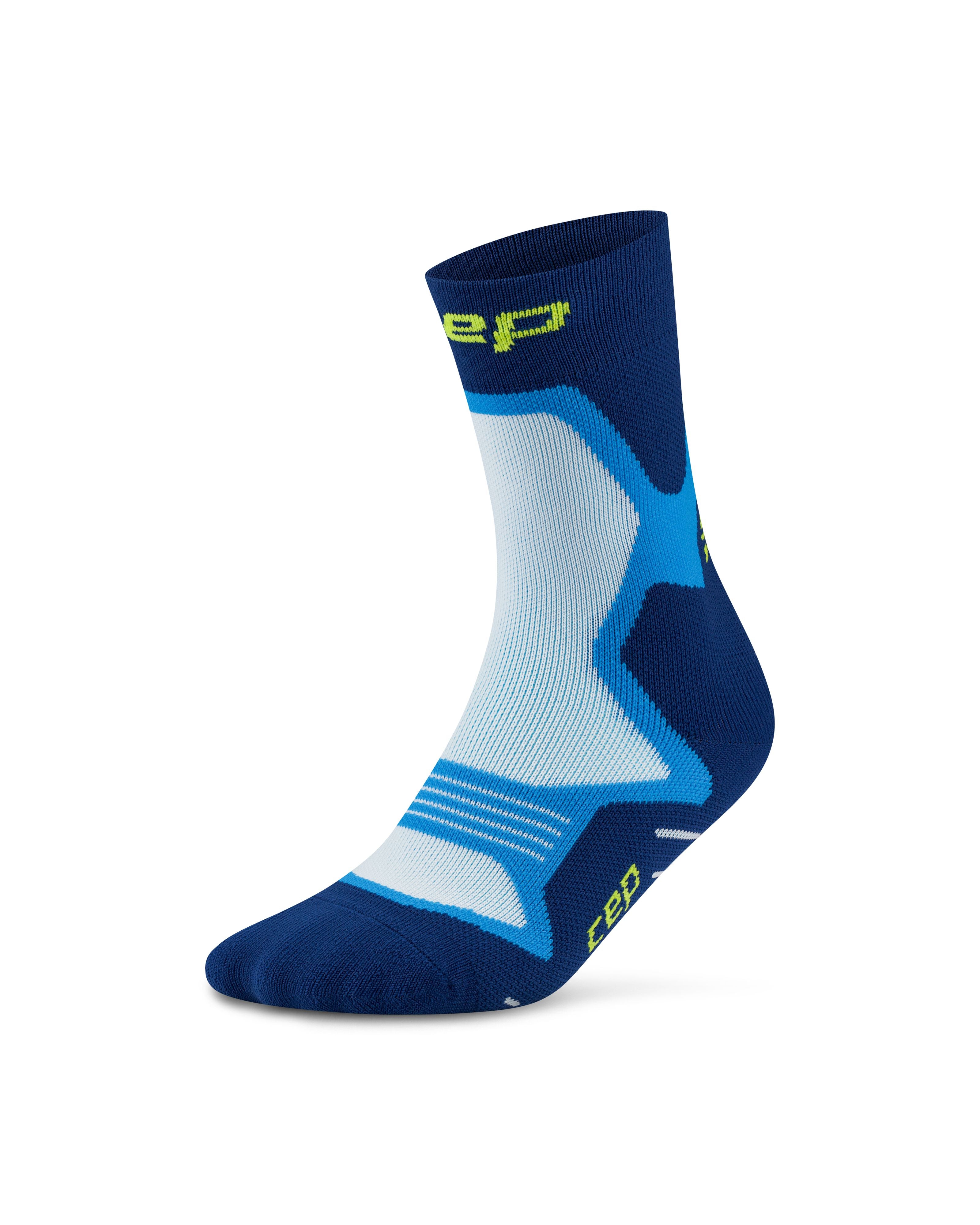 CEP Core Run Cushion Mid Cut Compression Socks Blue XS 